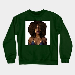 AFRICAN AMERICAN WARRIOR IN OIL PAINTING Crewneck Sweatshirt